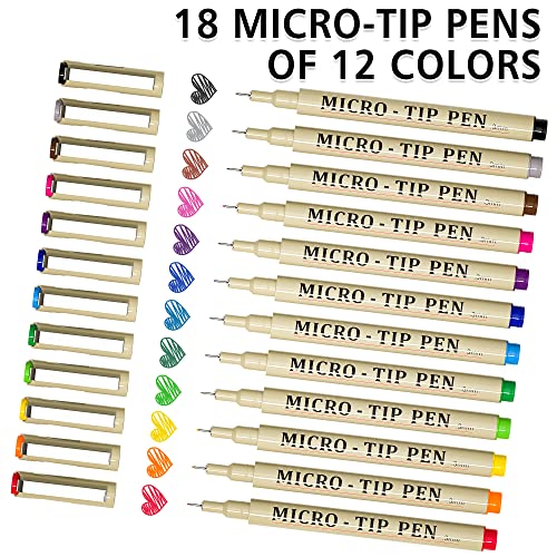 Shuttle Art MP-18-1 18-Pack Micro-Line Pens thumb #1