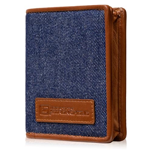 ID Stronghold Waltlet - RFID Blocking Bifold Wallet for Men with Magnetic Clasp (IDSH7068-den)