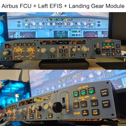 Image of Flight Simulator A320 FCU CUBE Driving Mode Flight Control;Simulated Flight Airbus FCU + Left EFIS + Customized Lighting Frequency Mode + Landing Gear Mode+ Light shield Support For X-Plane MSFS2020 (FCU CUBE+EFIS +Landing Gear Mode)