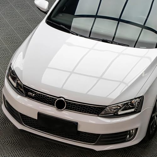 NewL Hochglänzende Vinylfolie, selbstklebend, Luftablassblase, für den Außenbereich geeignet (weiß, 30cm x 152cm)