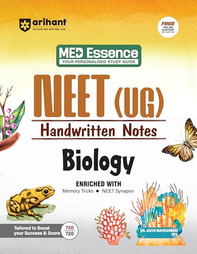 Image of Arihant NEET (UG) Biology Handwritten Notes for Exam 2026-2027 | NEET Synapse, Memory Tricks & Detailed Diagrams | First and Only NEET Targeted Handwritten Notes