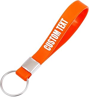 - 50 Custom Keychains Silicone Personalized Keyrings Customized Bulk for Events, Awareness, Motivation Customizable