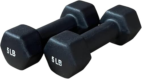 Miniatura 5 de Juego completo de mancuernas hexagonales con revestimiento de neopreno: ideal para ejercicio, fitness, tonificación muscular, fortalecimiento de