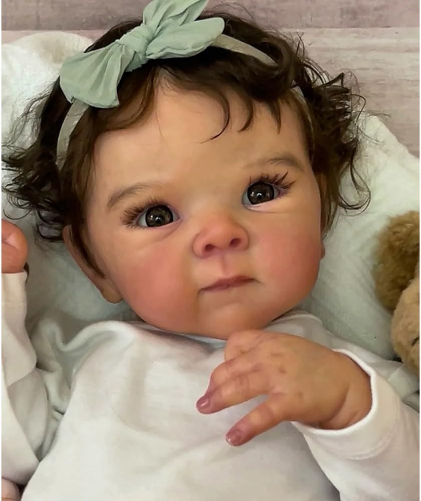 RXDOLL Realistyczne lalki Reborn silikonowe na całe ciało dziewczyna 45 cm prawdziwe życie Reborn lalka bobas wodoodporna życie jak lalki niemowlęce, które wyglądają jak prawdziwe silikonowe lalki dla