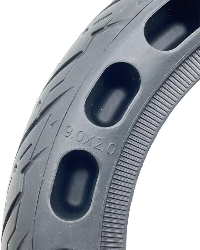 Replacement Parts 9 Inch Honeycomb Tyre 9x2 Solid Tire Fit for Ninebot E22 E25 E45 Electric Scooter Wheel Accessories, Standard, black