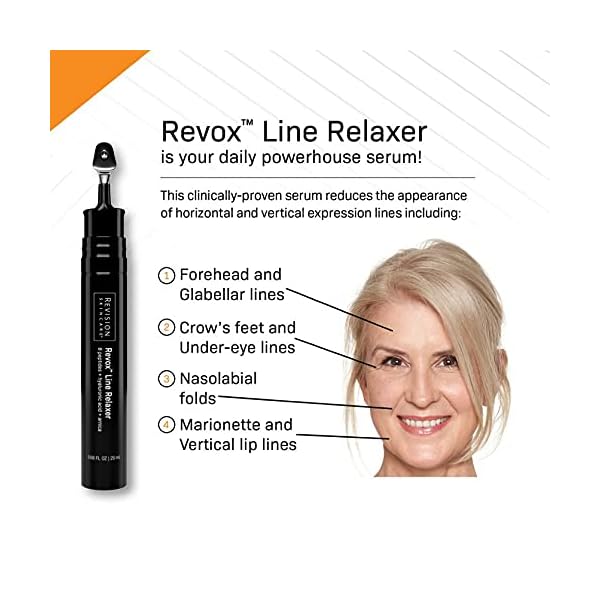 Revision Skincare Revox™ Line Relaxer, an advanced, targeted serum to improve the appearance of under-eye lines and wrinkles with hyaluronic acid, 0.68 oz