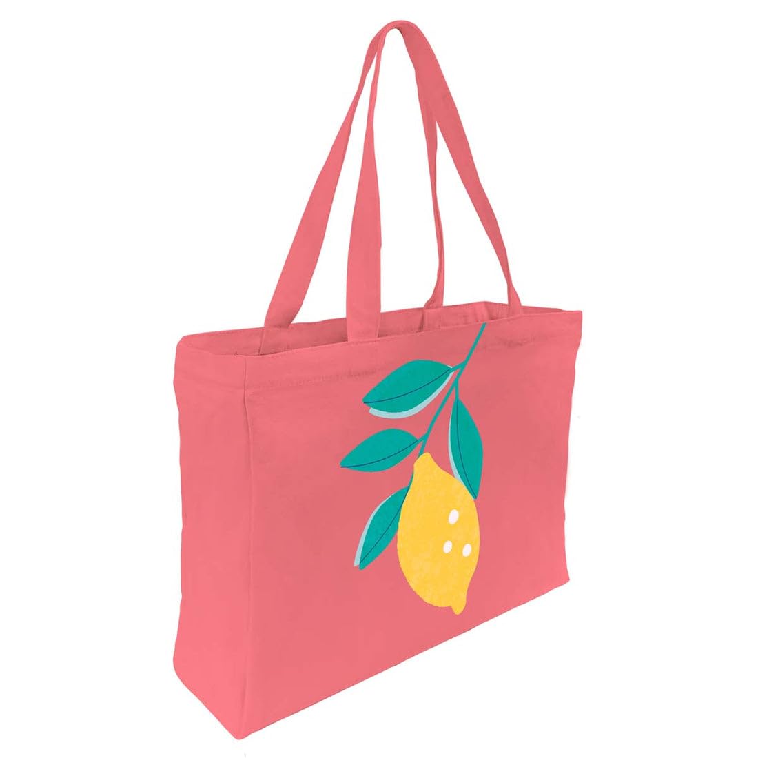 Draeger Paris – Tote Bag Zitrone – leicht, robust und ultraweich – geräumige Innenseite – Tote Bag aus 100 % Baumwolle - Einkaufstasche wiederverwendbar