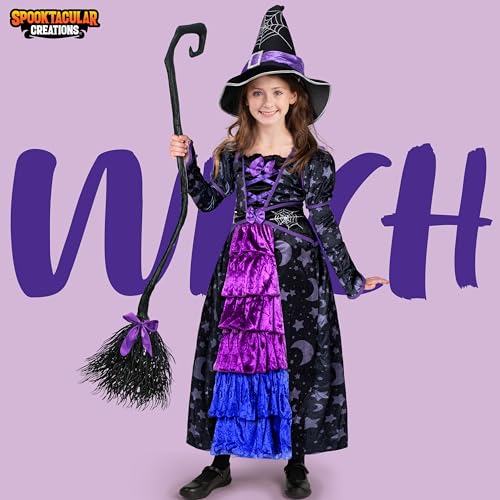 Disfraz de Bruja Morada para Niñas Pequeñas miniatura 2