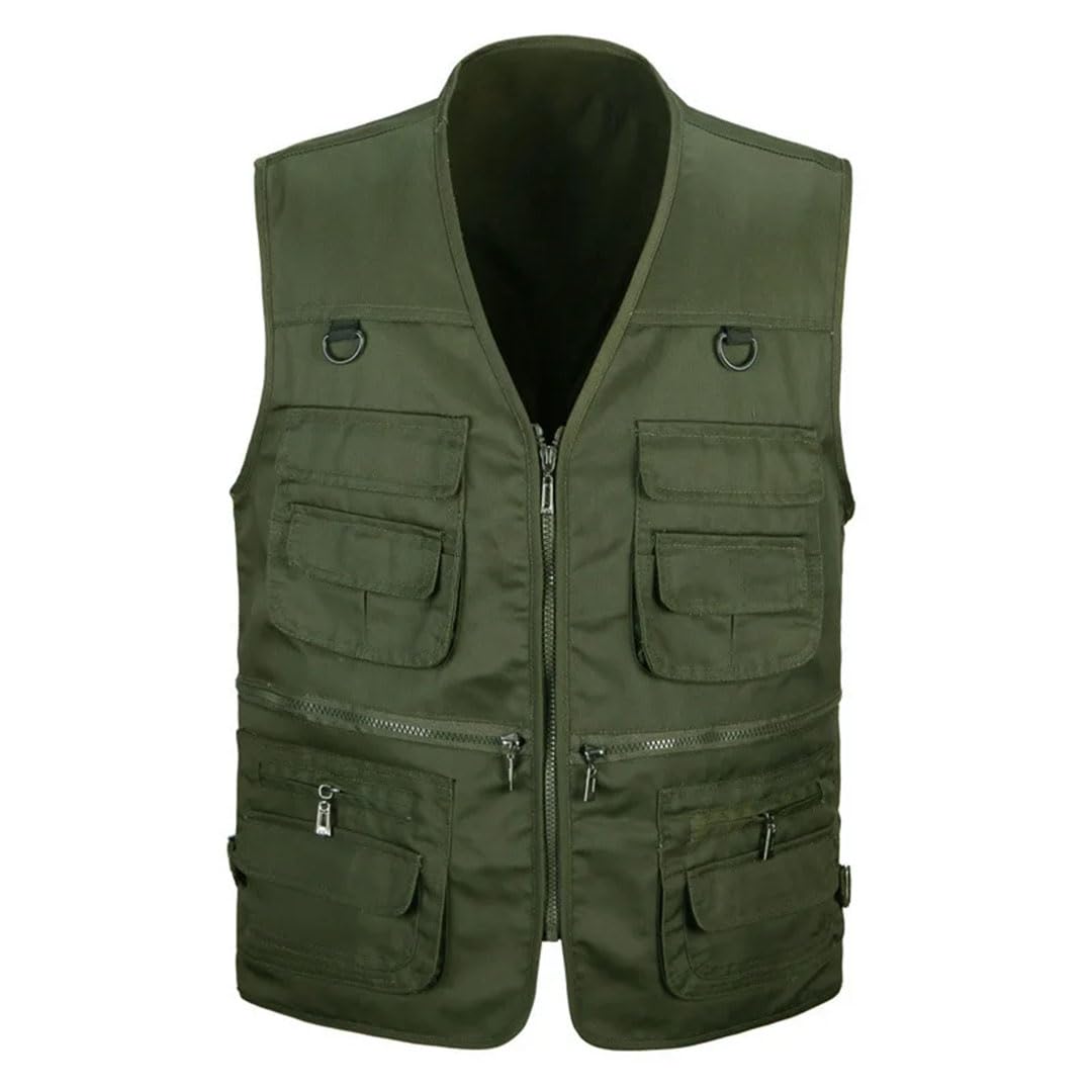 Chaleco de verano para hombre, con múltiples bolsillos, para fotografía, pesca, malla, chaleco de pesca para hombre