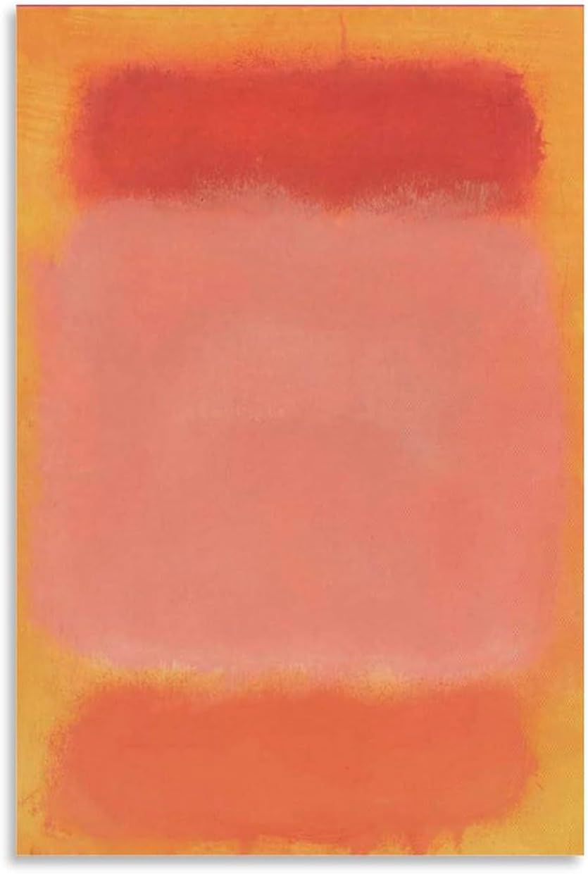 QSDTGHUIKP Untitled by Mark Rothko Poster and Prints Mark Rothko Wall Art Abstract Painting Canvas for Living Room Decor Picture 16x24inx1 Frameless