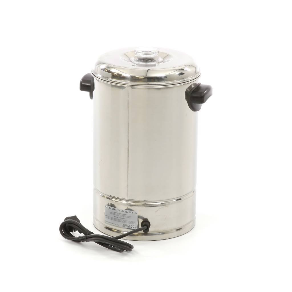 Maxima Cafetière 10L, 80 Tasses, Filtre à Café Amovible en Acier Inoxydable - Professionnel - Cafetière - 10 Litres