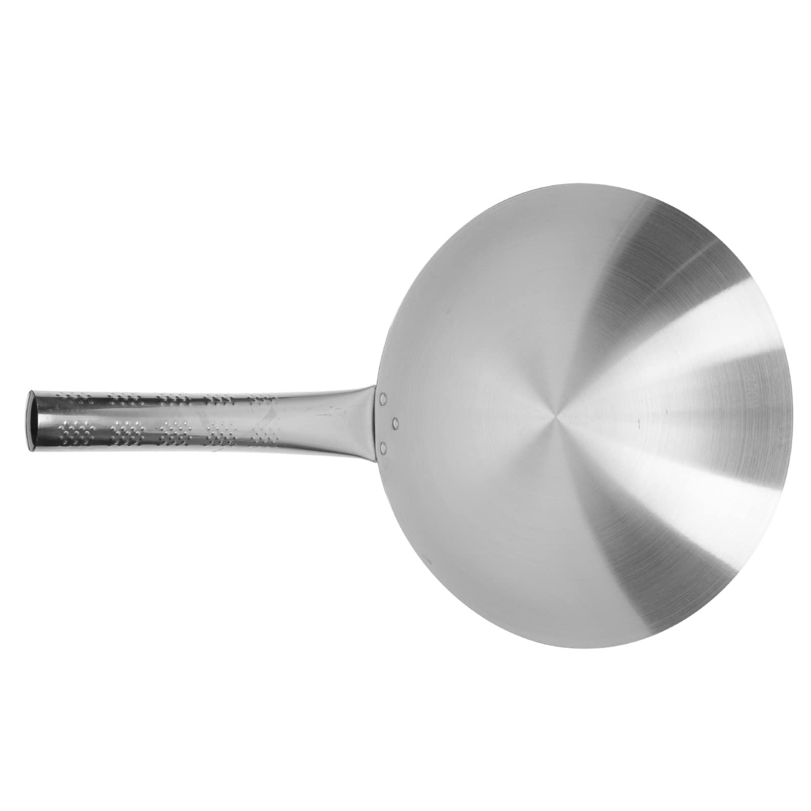 Cabilock Stainless Steel Wok Non- stick Wok Pan Long Handle Wok Pot Induction Cooker Wok Chinese Wok Pot Kitchen Cookware (Silver)