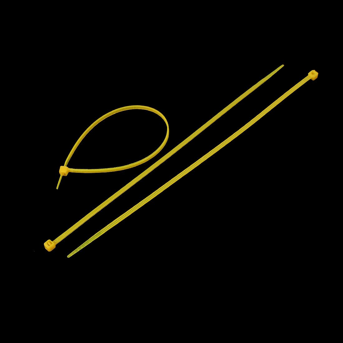 Aexit 3mm Width Clamps Cable Self Locking Wire Wrap Zip Ties Strap Yellow Strap Clamps 100 Pcs