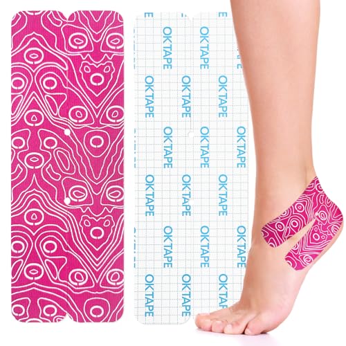 OK TAPE Kinesiology Tape for Ankle - 10 Precut Strips