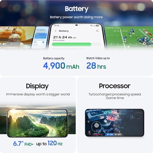 Image of Samsung Galaxy S25 FE 5G Smartphone with Galaxy AI (JetBlack, 8GB RAM, 128GB Storage), 12MP Front Camera, ProVisual Engine, Long Battery Life