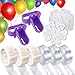 Price comparison product image ENTHUR Balloon Decorating Strip Kit for Arch Garland 49Ft Balloon Tape Strip, 300 Balloon Glue Point, 2 Pcs Tying Tool, 20 Flower Clip for Party Wedding Birthday Xmas Baby Shower DIY 28Pcs