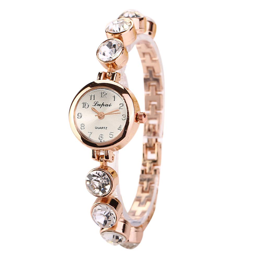 ITHANO Crystal Studded Small Round White Dial Analogue Womens Wrist Watch (B07H8BBM18) Amazon Price History, Amazon Price Tracker