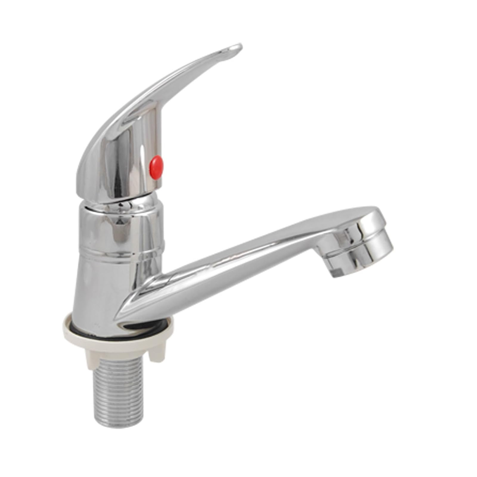 Uxcell a11102500ux0204 Bathroom Sink Chrome Finish Single Handle Basin Faucet Water Tap