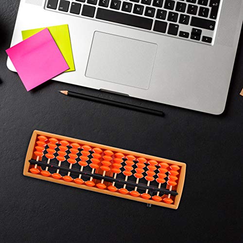 STOBOK Ãbaco de Contas Chinesas de 13 Dígitos Hastes Ãbaco Aritmética Soroban Estudante Calculando Q