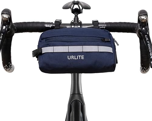 URLITE Bolsa de manillar con correa cruzada Marco frontal Bolsa de almacenamiento impermeable de gran capacidad para bicicleta de carretera,