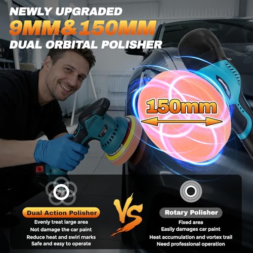 GlimHirVox Cordless Dual Action Polisher Kit