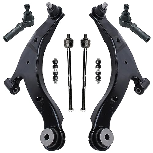 Image of Detroit Axle - 8pc Front End Control Arms Kit for 2001-2010 Chrysler PT Cruiser, 2000-2005 Dodge Neon, 2000-2001 Plymouth Neon, Lower Control Arms w /Ball Joint Tie Rods Sway Bars Replacement