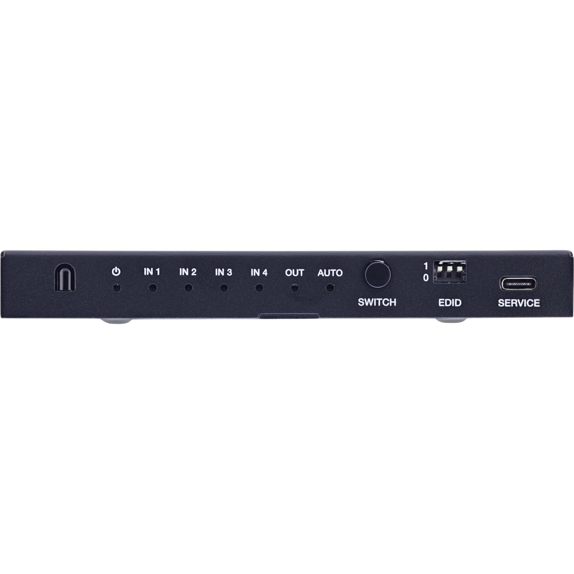 Inline Conmutador HDMI de 4 Puertos con USB-C, HDMI 2.1, 8 K @ 60 Hz, EDID, HDR10+, Dolby Vision, conmutación automática, Mando a Distancia por Infrarrojos, DisplayPort 1.4, 57885B
