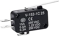 Vista 8 de HEXEH Interruptor de límite Micro Interruptores de viaje de límite de contacto plateado autorreset momentáneo V-15 V-151 V-152 V-153 V-154 V-155