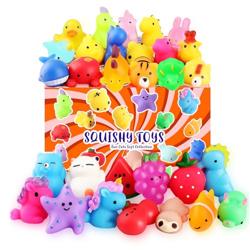 nobasco Squishies, 26 Pack Mochi Squishy Toys - Kawaii Cat