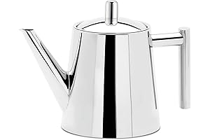 Easyworkz Premium Stainless Steel Teapot with Removable Infuser, 50 oz (1500ml) Sleek...