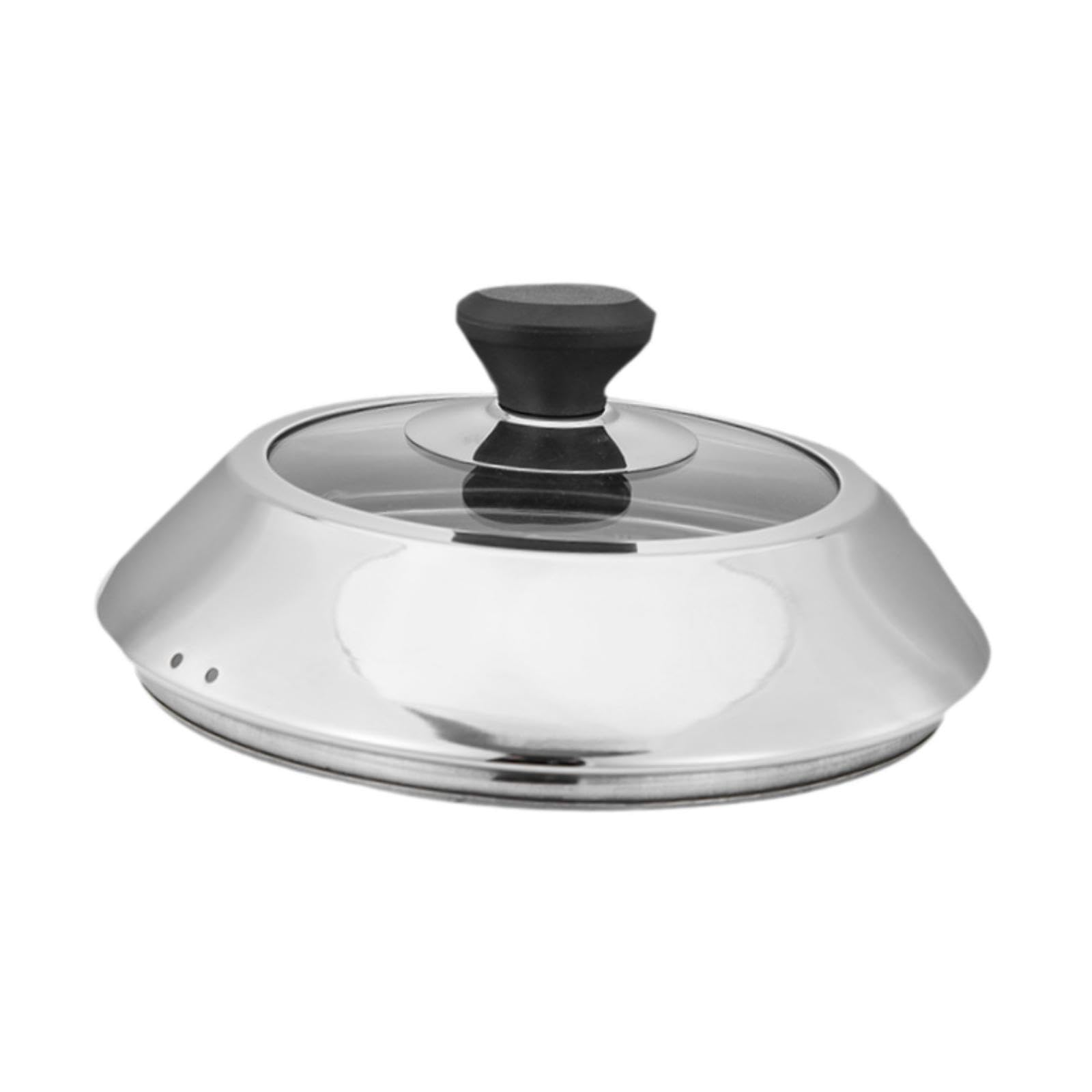 Couvercle de Cuisson Cloche à Hamburger Dôme pour Grill Couvercle Plancha Couvercle Vapeur Structure Voutée Robuste pour Concentrer la Chaleur, 28 cm