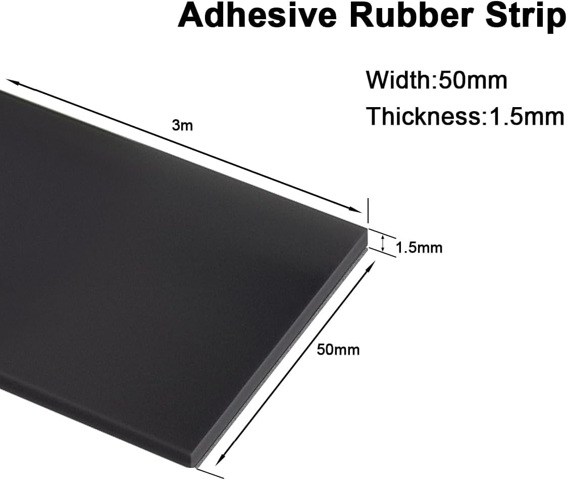 Strisce Di Gomma Autoadesive 20x3mmx3m - Neoprene Per Guarnizioni, Antiscivolo, Fai Da Te