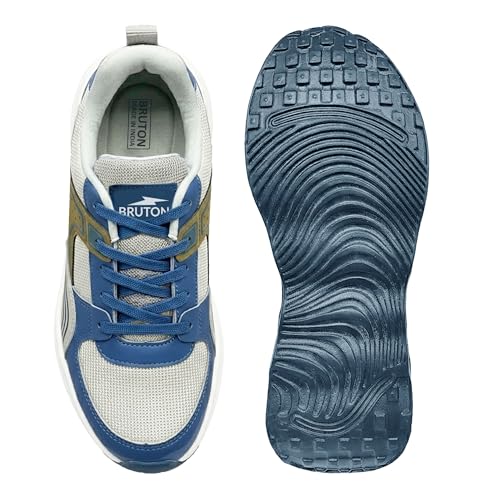 Image of BRUTON Jogex-614 Men's Running Shoes | Lightweight Sports Shoes for Men | Comfortable Walking Jogging Gym Shoes | Breathable Lace-Up Training Footwear