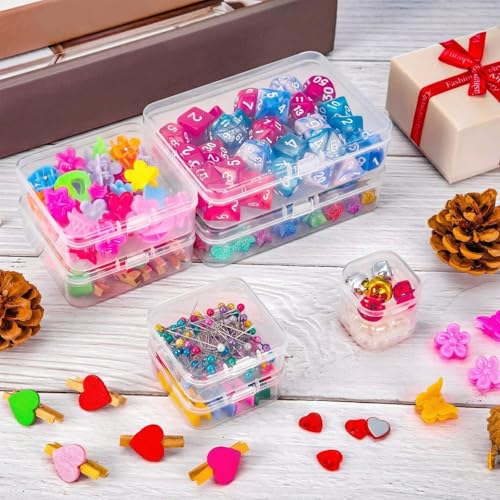 Rangement petits articles et bijoux avec mini boîte plastique transparente - 6