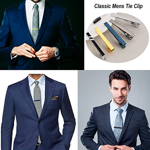 Sonnyx Men's Cufflinks And Tie Clips Set For Men Necktie Tie Bar Clips Business Shirts Wedding Tuxedo Classic Cuff Links For Wedding Groom Business Elegant Gift #TOP2