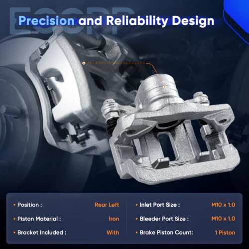 Image of ECCPP 19B2994A Rear Left Disc Brake Caliper Assembly | w /Bracket Fit For Nissan For Pathfinder 2005-2012
