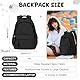 HYC00 Rucksack Damen Schule Schulrucksack Teenager Mädchen College Laptop Rucksack Damen 14 zoll Schulranzen Tagesrucksäcke Schultasche Casual Daypacks Reiserucksack für Schule School Backpack,Schwarz