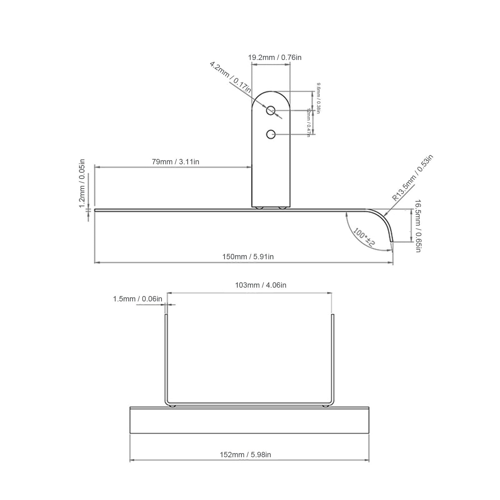 Bordatrice per Cemento, R13.5 150x152mm Utensile per Bordare Cemento in Acciaio Inossidabile con Impugnatura Morbida, per Rifinire Lastre di e Prevenire Crepe