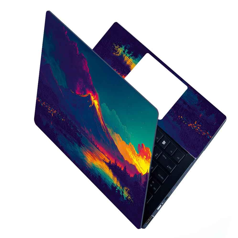 Image of Full Laptop Skin Stickers HD Quality Sticker for Laptops Upto 15.6 inch (Dustproof|Waterproof|Scratchproof|Reusable) - BE Volcano FL