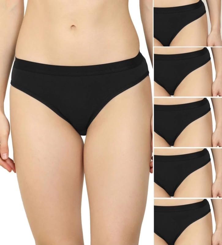 silsac Plain Panty Combo Panty for Women and Girls Pack of 6, Made up of Soft Comfortable Cotton Fabric,Mid Rise,Hipster, Brief, Ladies Underwear-picture-43