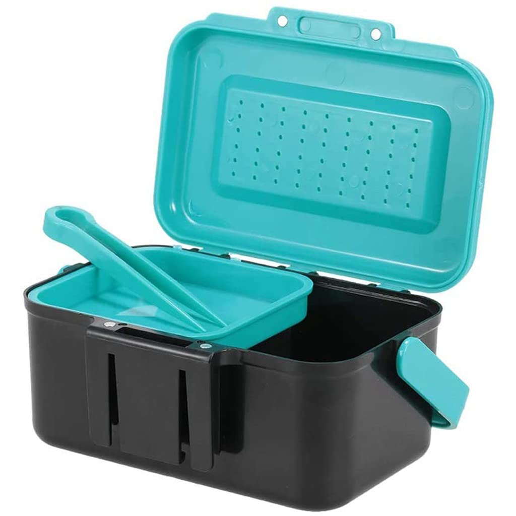 Scatola di Pesca Scatola Porta Esche da Pesca Portatile, Custodia for Esche Vive, ami, Custodia for Attrezzi da Pesca, Borsa da Pesca Calda