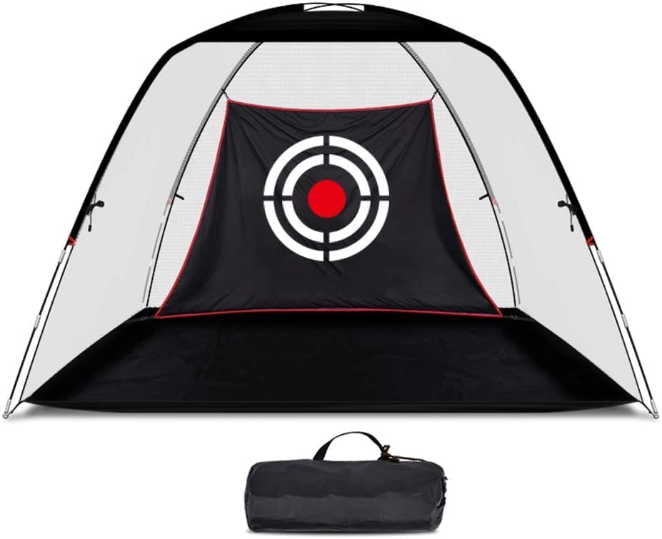 Kapler 12x7FT Golf Hitting Nets for Garage Garden Backyard Driving Use, Heavy Duty Golf Training Driving Range Net Cage for Home, Portable Golf Swing Hitting Practice Net