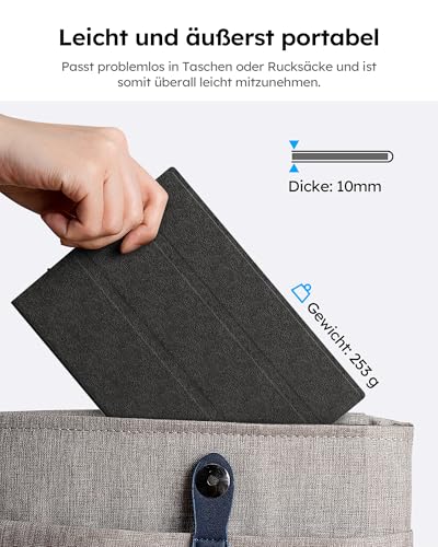 2025 Neuestes 10,5 Portable Monitor, HDR 1920 x 1280 Ultradünn 100% sRGB Tragbarer Monitore, 420 Nits Mini Zweiter Display mit Schutzhülle & Lautsprecher, USBC/HDMI Monitore für Laptop, PC, Phone