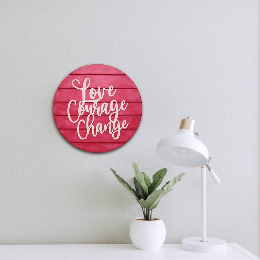 Positively Perfect Love Courage Change: Motivational Quotes Wall Decor, Gift for Best Friend, Festive Gifting