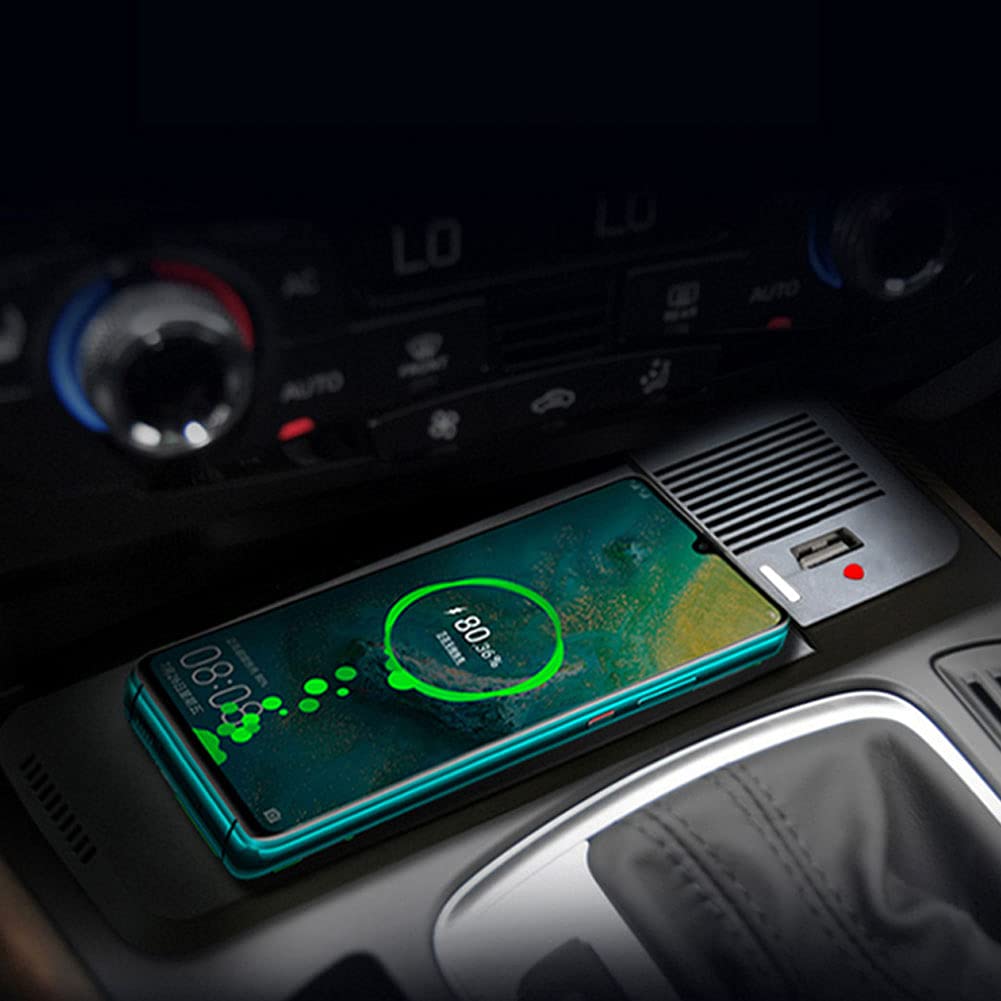 Almohadilla De Cargador De Coche InaláMbrico Para Au-di A4 B8 B9 A5 S5 RS5 2012-2014, USB Panel De Accesorios De Consola Central TeléFono InaláMbrico RáPida Smart carga InduccióN Pad