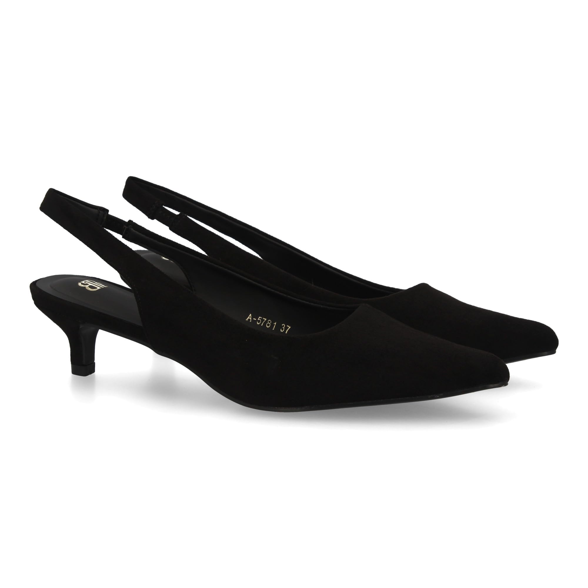 shoes&blues.es Zapato de Mujer Tipo Slingback con Diseno Elegante y Minimalista, Ideal Tanto para Looks Formales como para Outfits mas Casuales. Cierre Elastico y Tacon bajo.