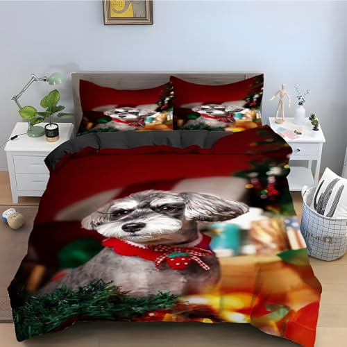 Housse de couette Schnauzer 90x190 en microfibre douce haute densité - 2