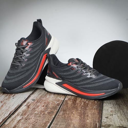 Image of ASIAN Powerplay-25 Men's Running Shoes | Knit Mesh Upper Lightweight Shoes | Memory Foam Technology | Premium Athletic Sneakers for Sports & Gym