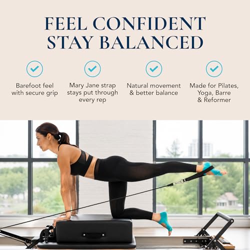 Image of Tucketts Allegro Toeless Pilates Socks with Grips for Women, Non-Slip Open-Toe Grip Socks, Yoga, Barre, Dance, Reformer, Home