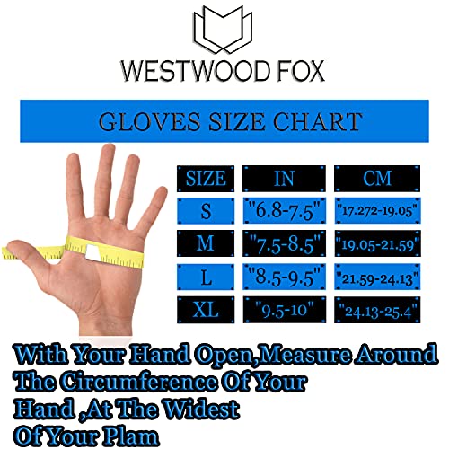 WESTWOOD FOX Cycling Gloves for Men – Full Finger BMX &